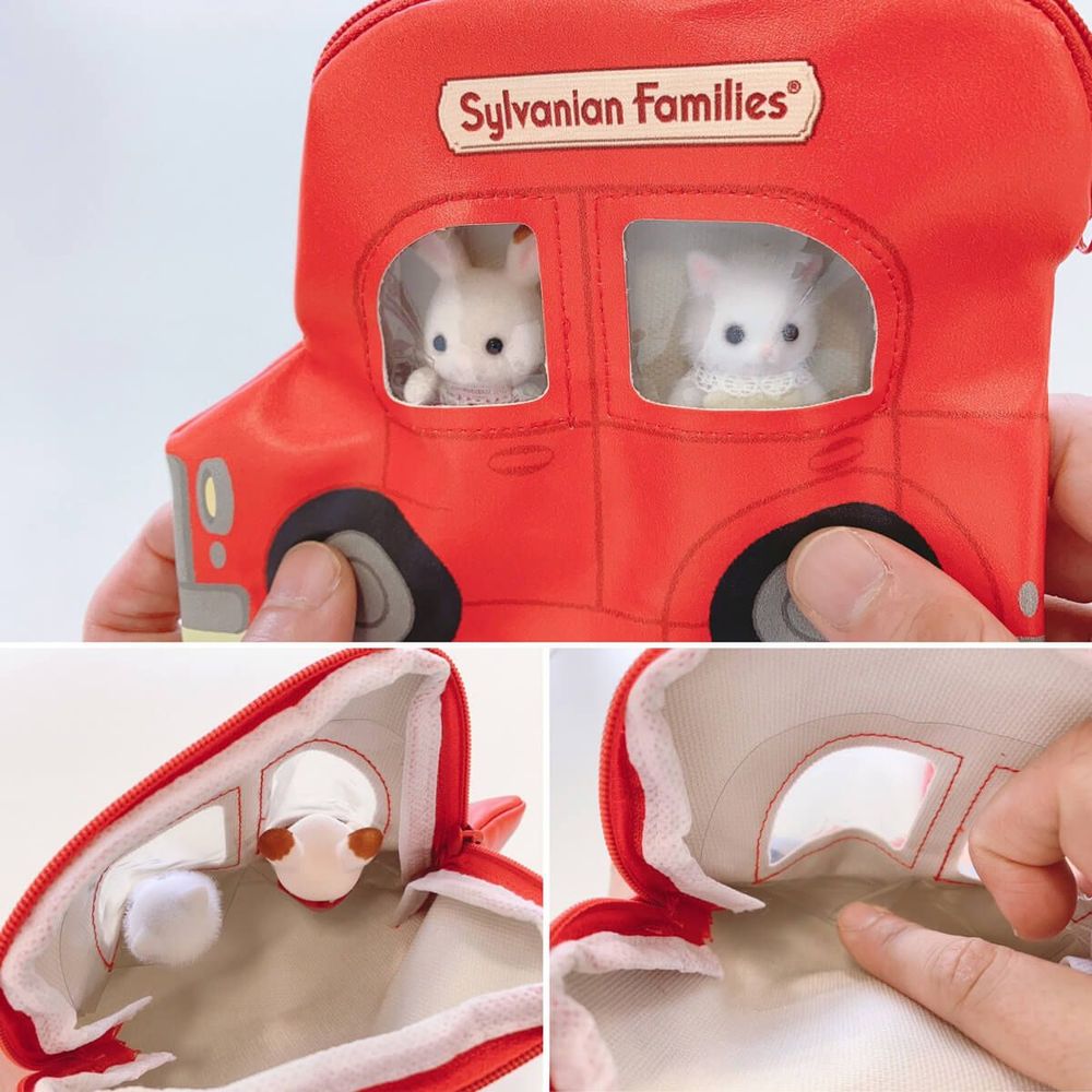 くるまポーチは大人サイズのお人形は難しそうですが赤ちゃんは余裕で入ります！